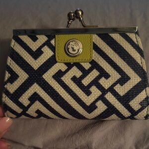 Stylish Spartina Blue and White Geometric Women's Clutch